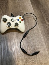 Usado, Controle com fio Microsoft XBox 360 branco fabricante de equipamento original com cabo USB separador - Testado comprar usado  Enviando para Brazil