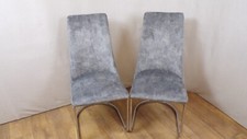 Grey velvet dining for sale  STALYBRIDGE