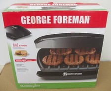 George Foreman 2 em 1 Grill & Panini. 5 porções. GR2080B novo na caixa. 2016 comprar usado  Enviando para Brazil