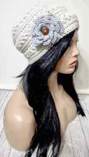 gorro feminino de crochê feito à mão flor chapéu neblina cinza sopros, usado comprar usado gorro feminino de crochê feito à mão flor chapéu neblina cinza sopros, usado comprar usado  Enviando para Brazil