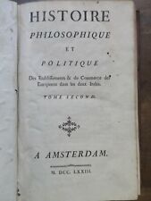 Histoire philosophique politiq d'occasion  Lunel
