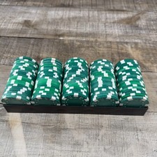 Poker chips green for sale  Honolulu