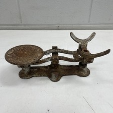 Usado, Balanças de ferro fundido vintage retrô original ferramenta Mancave Cafe Curio comprar usado  Enviando para Brazil