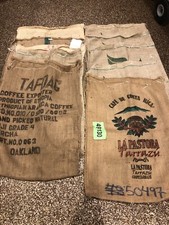 Lote de 10 sacos de grãos de café de juta estopa usados grandes sacos de café verdes sacos de estopa comprar usado  Enviando para Brazil