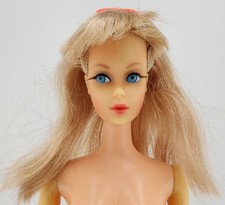 Vintage TNT Barbie - średnie blond włosy z kokardą - ładne na sprzedaż  Wysyłka do Poland
