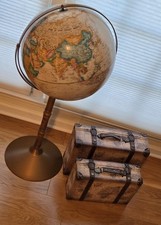 Old World Map Leather Vintage Suitcase Decorative/Storage Set of 2 comprar usado Old World Map Leather Vintage Suitcase Decorative/Storage Set of 2 comprar usado  Enviando para Brazil