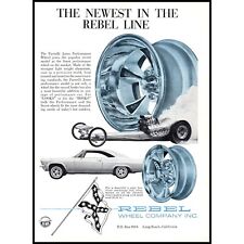 Arte de parede 1965 Rebel Wheel Company Long Beach Califórnia impressão vintage Ad Impala comprar usado  Enviando para Brazil