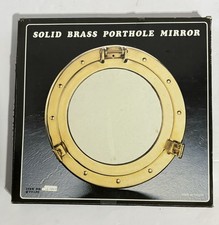 Espelho de vigia de latão maciço 11 1/2' com caixa original vigia de abertura não usada, usado comprar usado Espelho de vigia de latão maciço 11 1/2' com caixa original vigia de abertura não usada, usado comprar usado  Enviando para Brazil