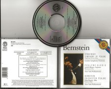 BERNSTEIN Poulenc Gloria Stravinsky Symphony of Psalms cd 1988 CBS Chichester, usado comprar usado  Enviando para Brazil