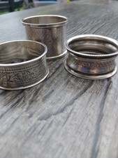 Silver napkin rings for sale  BEDWORTH