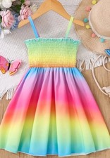 Mädchen kleid regenbogen gebraucht kaufen  Hamburg