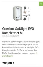 Growbox sanlight evo gebraucht kaufen  Manching