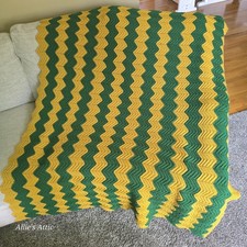 Cobertor de sofá vintage retrô década de 1970 ouro verde amarelo Chevron afegão 79x63 comprar usado  Enviando para Brazil