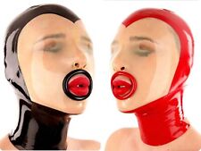 Capuz/máscara facial transparente borracha látex boca aberta sexo oral fetiche cosplay comprar usado  Enviando para Brazil