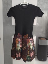 Usado, Mini vestido PHILIPP PLEIN preto top floral borboleta eternidade gato legal seda comprar usado  Enviando para Brazil