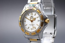 [Para peças] Relógio masculino TAG Heuer Professional 200m WF1220-K0 37mm quartzo dourado comprar usado  Enviando para Brazil