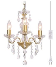 Usado, Candelabro moderno plug-in dourado 3 luzes com cristais de vidro, pingente estilo vela... comprar usado Usado, Candelabro moderno plug-in dourado 3 luzes com cristais de vidro, pingente estilo vela... comprar usado  Enviando para Brazil