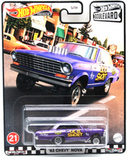 Hot Wheels Boulevard #21 1963 Chevy Nova Gasser cinza roxo 5slotRR's comprar usado Hot Wheels Boulevard #21 1963 Chevy Nova Gasser cinza roxo 5slotRR's comprar usado  Enviando para Brazil