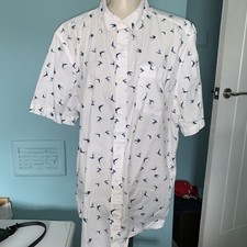 mens bird print shirt for sale  LEEDS