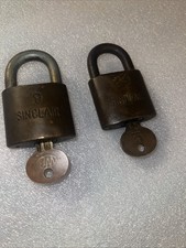 Par de Cadeado de Segurança de Bronze Original SINCLAIR GAS & OIL COMPANY! Raro! comprar usado  Enviando para Brazil