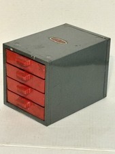 Usado, Organizador vintage Dunlap 4 gavetas armário de metal gavetas de plástico vermelho peças pequenas comprar usado  Enviando para Brazil
