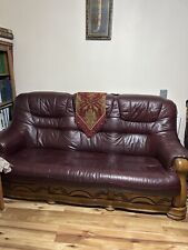 Leather sofa suite for sale  LONDON