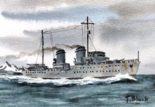 Riginal aquarell zerstörer gebraucht kaufen  Düsseldorf