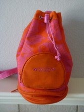 Bolsa tote Speedo lona cordão balde rosa/laranja estampa de hibisco piscina praia comprar usado  Enviando para Brazil