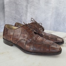 Oxfords masculinos Belvedere Florence crocodilo genuíno marrom tamanho 9 M, usado comprar usado  Enviando para Brazil
