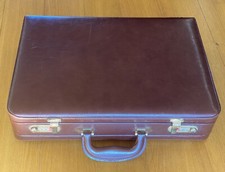 Vintage briefcase brown for sale  BRAUNTON