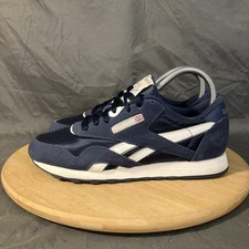 Tênis Reebok Classic Feminino 7/37.5 Azul Marinho Branco Nylon Camurça Sapatos FV4508 comprar usado  Enviando para Brazil