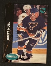 Usado, 1991-92 Parkhurst Brett Hull Goal Leader cartão de hóquei #219 azul muito bom estado o/c comprar usado  Enviando para Brazil