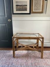 table wicker coffee glass top for sale  Riverside
