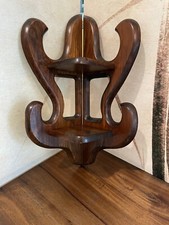 Prateleira de canto de madeira maciça 2 camadas de móveis antigos reaproveitados madeira 16,5”T X 6,75” comprar usado  Enviando para Brazil