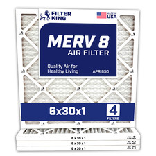Filtro de ar Filter King 6x30x1 pacote com 4 Merv 8 tamanho real 6 x 30 x 0,75" comprar usado  Enviando para Brazil