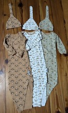 Camisola Miracle Baby 0-6M com nós manga comprida com conjunto de chapéu combinando pacote com 3 comprar usado  Enviando para Brazil