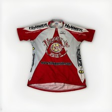 Camiseta deportiva de club de ciclismo VOLER Hammer Gel grande roja/blanca bolsillos de ciclismo segunda mano  Embacar hacia Mexico