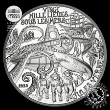 Usado, 2025 - 10 EURO Plata PROOF - Julio Verne - 20000 Leguas Viaje - FRANCIA comprar usado  Enviando para Brazil