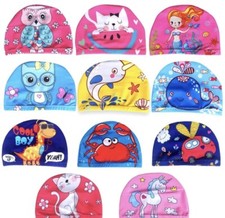 Boné de natação infantil chapéu de piscina infantil menina design engraçado capa de orelha enviado dos EUA, usado comprar usado  Enviando para Brazil