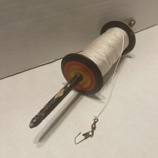 Carretel de madeira vintage para pipa enrolador de corda antigo eixo voador 12” molinete de madeira comprar usado  Enviando para Brazil