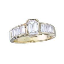 Ring emerald cut gebraucht kaufen  Münster