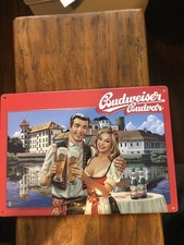 Blechschild budweiser budvar gebraucht kaufen  Schwerin-Umland III