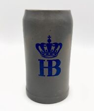 Caneca de grés alemã esmaltada vintage Hofbrauhaus Munchen HB Crown 1 litro cerveja Stein comprar usado  Enviando para Brazil