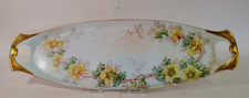 Bandeja de porcelana pintada à mão RS Alemanha dourada rosas selvagens assinada pelo artista comprar usado  Enviando para Brazil