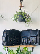 Bolsa satchel Eco Friendlyu couro de cabra carteiro preta para motocicleta presente surpresa comprar usado  Enviando para Brazil