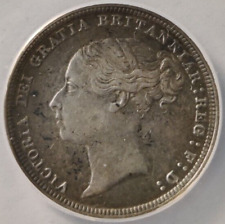 Usado, Gran Bretaña XF40 Plata 6 Peniques 1887 Victoria 6P Británica Rara Moneda Inglesa 1A segunda mano  Embacar hacia Argentina