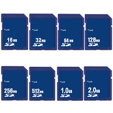 16MB 32MB 64MB 128MB 256MB 512MB 1GB 2GB SD Secure Digital Flash Memory Card New comprar usado  Enviando para Brazil
