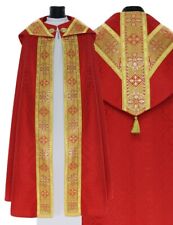 Piviale Semi-Gotico Rosso/dorato con stola Pluviale Cappa Mantus KY114C25p comprar usado  Enviando para Brazil