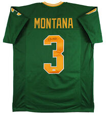 Camiseta Notre Dame Joe Montana autêntica assinada verde estilo profissional autografada JSA comprar usado  Enviando para Brazil