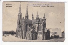 POLSKA , WARSZAWA , KOŚCIÓŁ FLORIAŃSKI i PRAGA , WARSZAWA , 1916, używany na sprzedaż  Wysyłka do Poland
